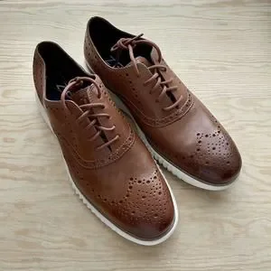 New Cole Haan 2.Zerogrand Wingtip Ox Men\'s Sz 8M Shoes British Brown C31532 NEW Cole Haan 2 Zerogrand Wingtip Oxford  main image 3